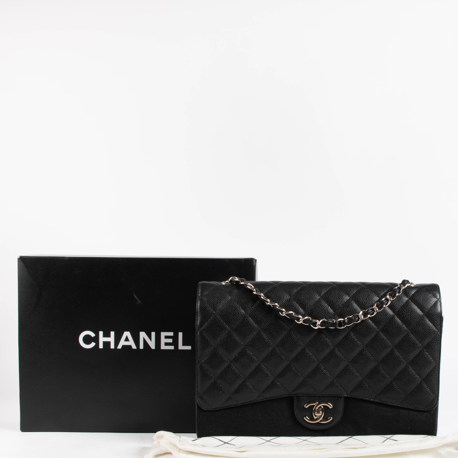 Chanel Black Caviar Maxi Classic Bag