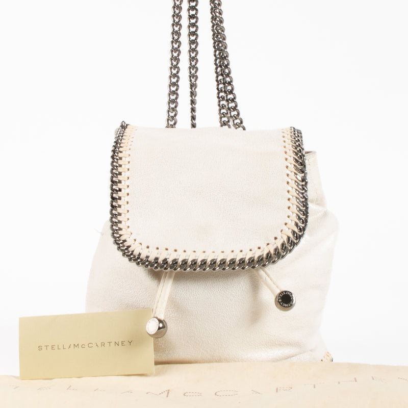 Stella McCartney White Falabella Mini Backpack