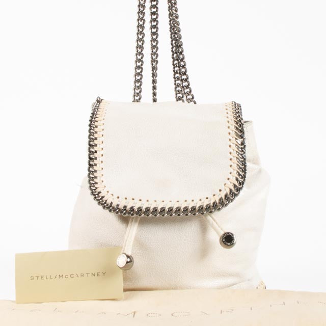 Stella McCartney White Falabella Mini Backpack – Labellov