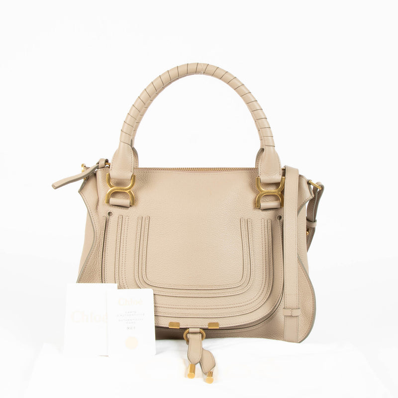 Chloé Beige Leather Medium Marcie Bag