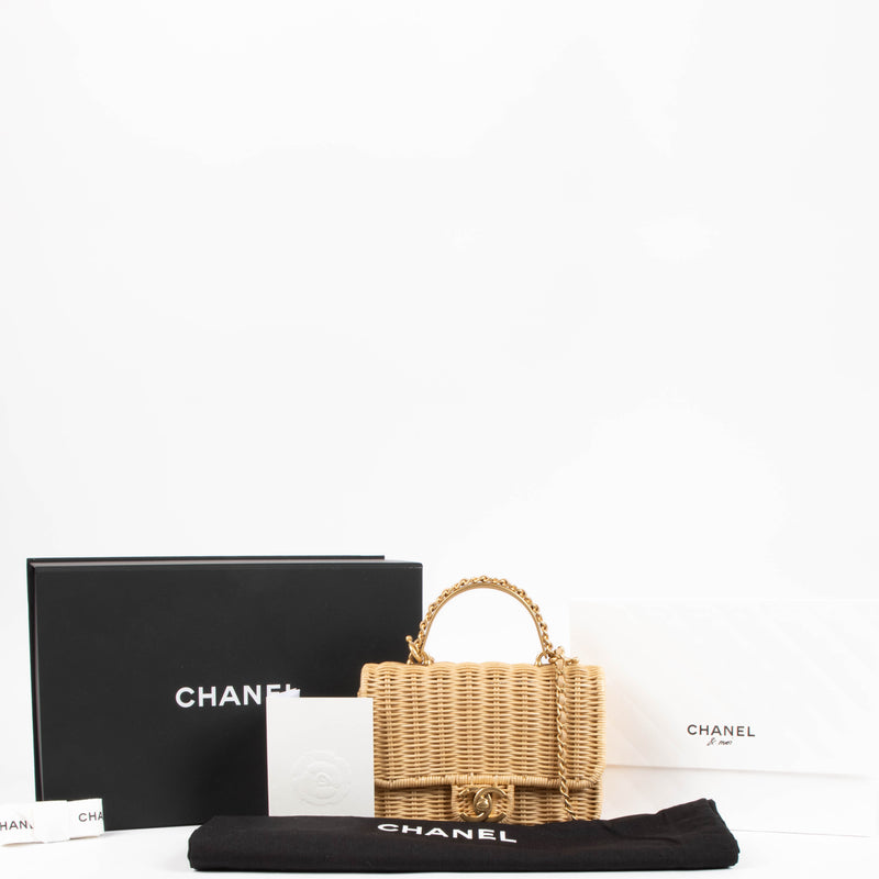 Chanel Braided Rattan Mini Flap Bag