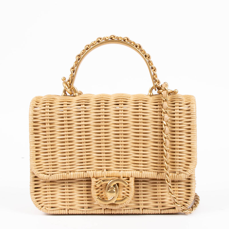 Chanel Braided Rattan Mini Flap Bag