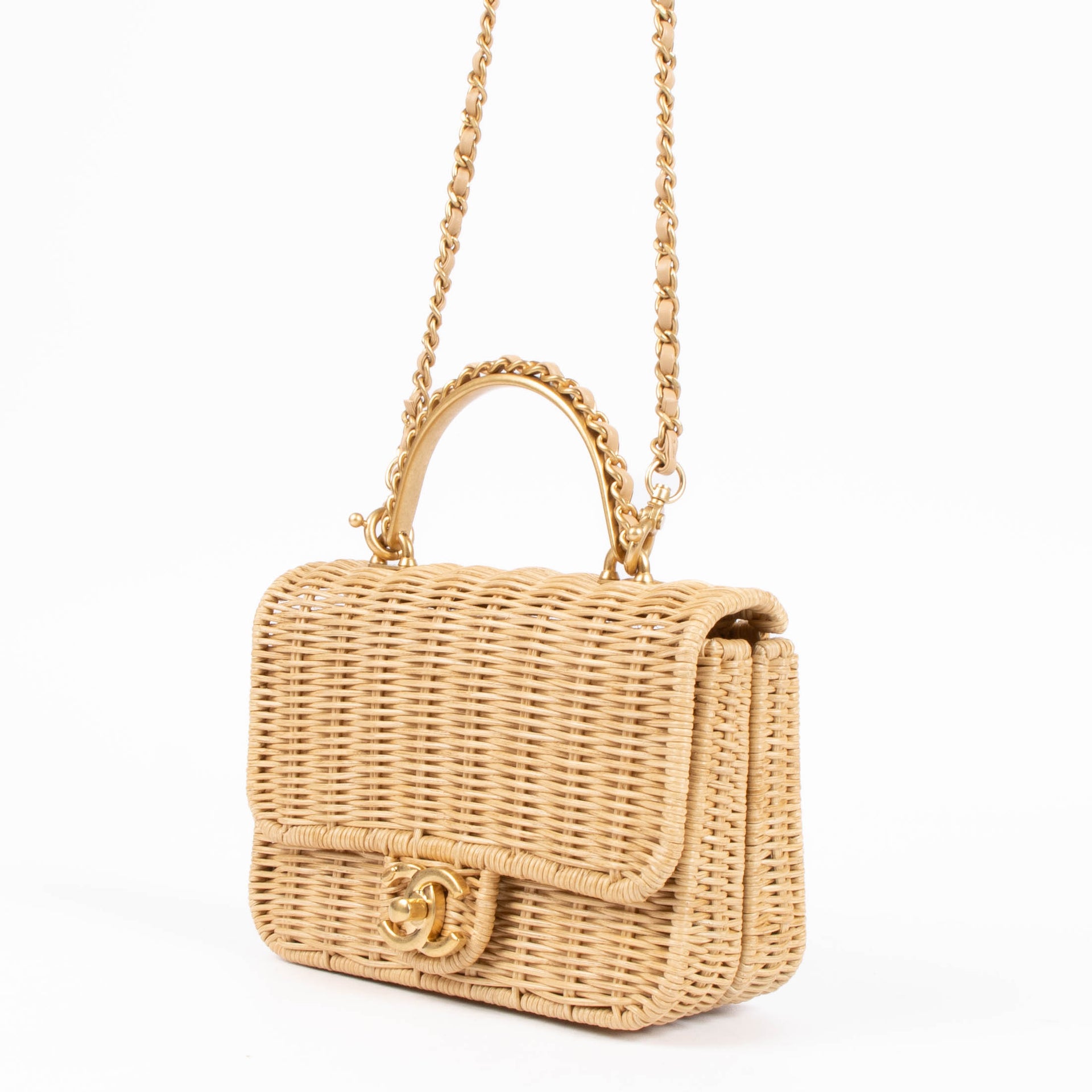 Chanel Braided Rattan Mini Flap Bag