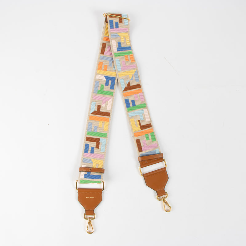 Fendi Multicolor FF Strap You Bag Strap