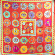 Shop this authentic Hermes Red Belles du Mexique 90 Scarf pre-loved on Labellov.com