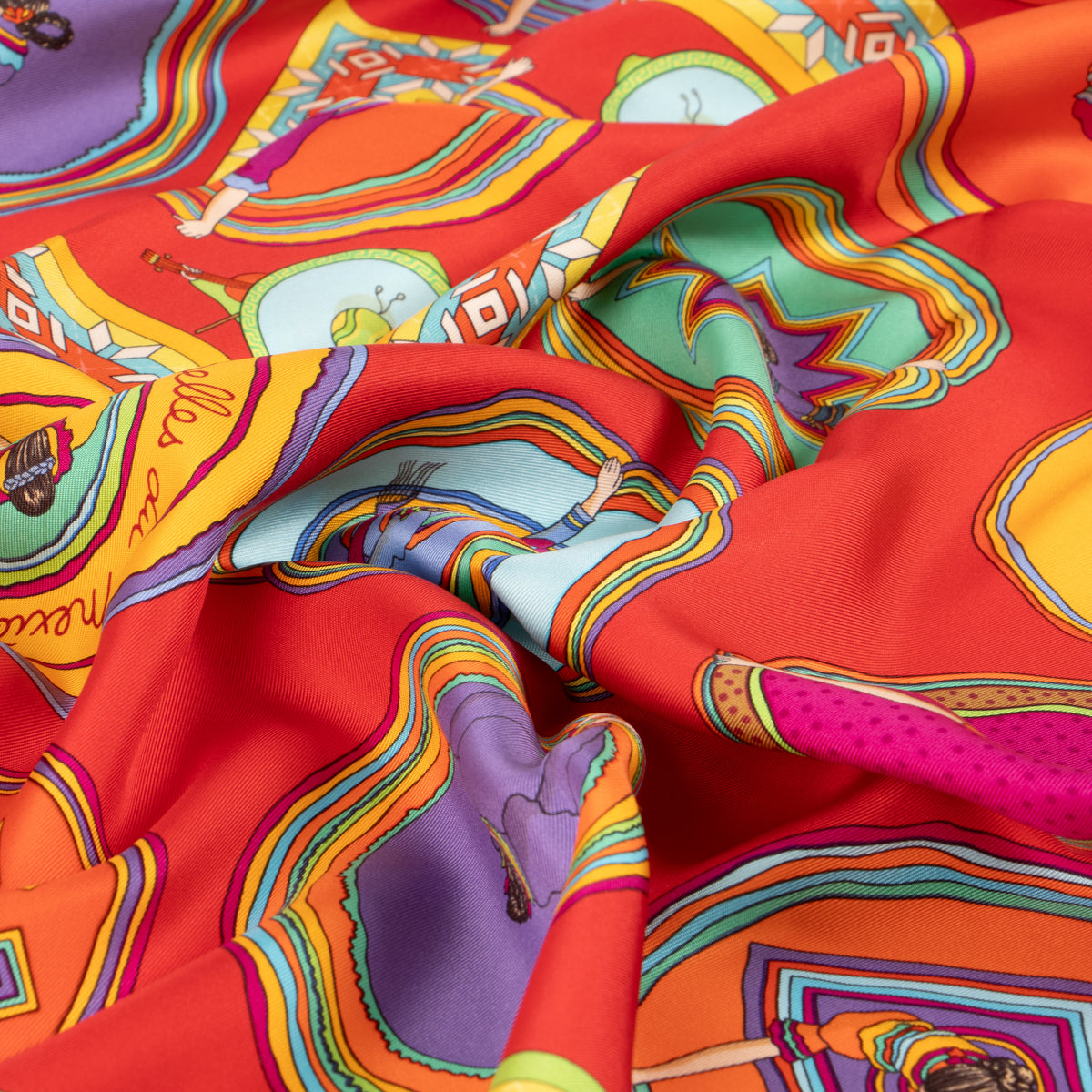 Shop this authentic Hermes Red Belles du Mexique 90 Scarf pre-loved on Labellov.com