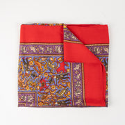 Shop this authentic Hermes Red Chasse En Inde 140 Shawl pre-loved by Labellov.com
