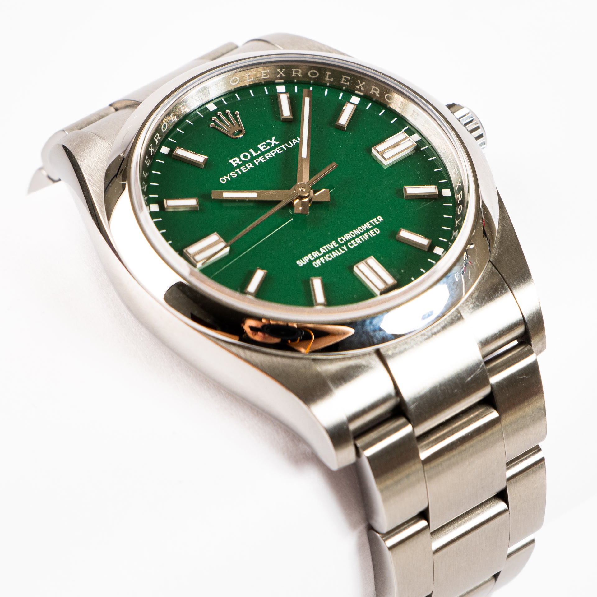 Rolex Oystersteel Green Dial Oyster Perpetual 36 Watch