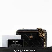 Shop the authentic Chanel Black Pearl Crush Vanity Chain Shoulder Bag on Labellov.com !