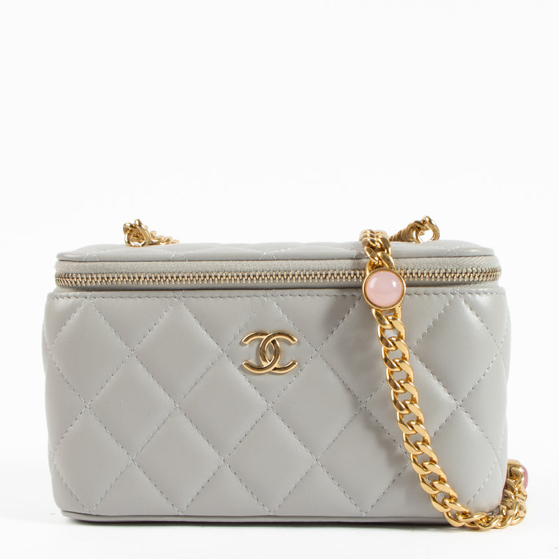 Shop the authentic Chanel Grey Vanity Chain Shoulder Bag on Labellov.com !