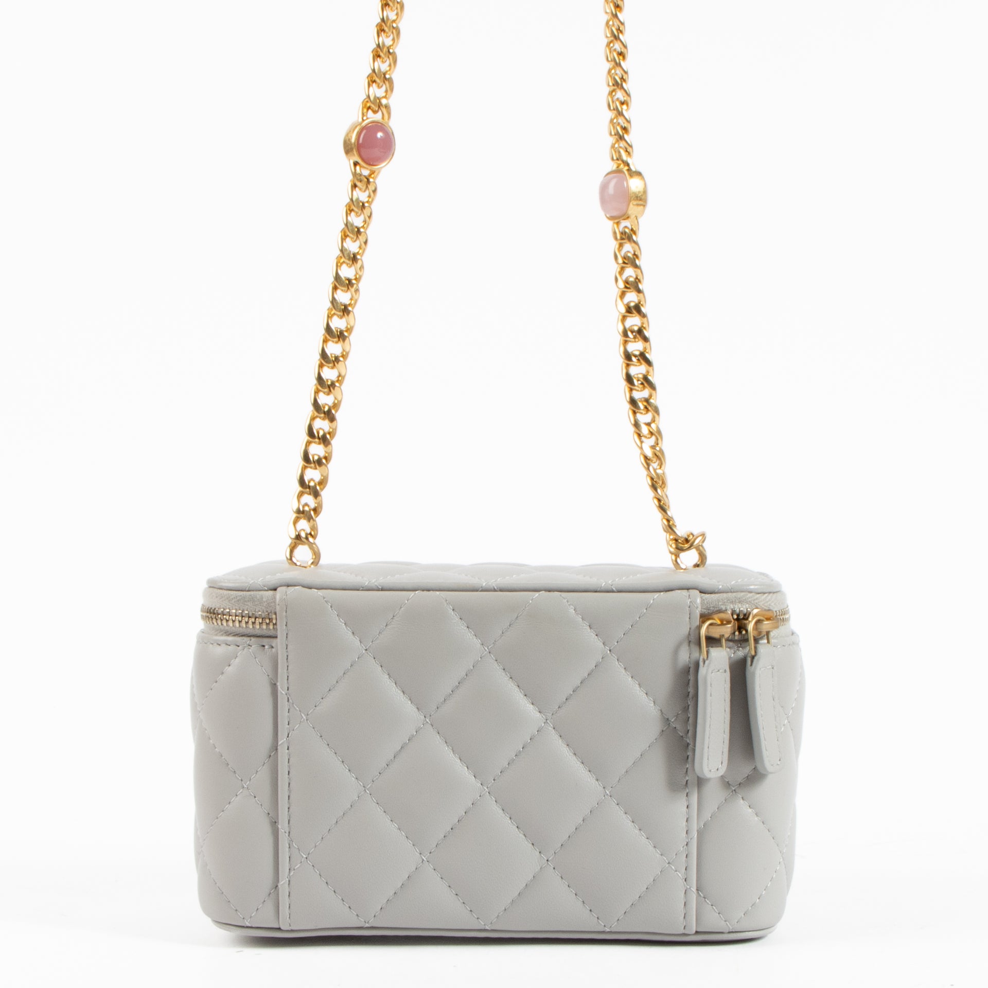 Shop the authentic Chanel Grey Vanity Chain Shoulder Bag on Labellov.com !