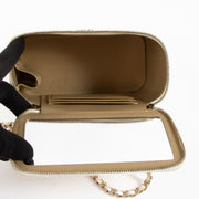 Shop the authentic Chanel White Pearl Crush Vanity Chain Shoulder Bag on Labellov.com !