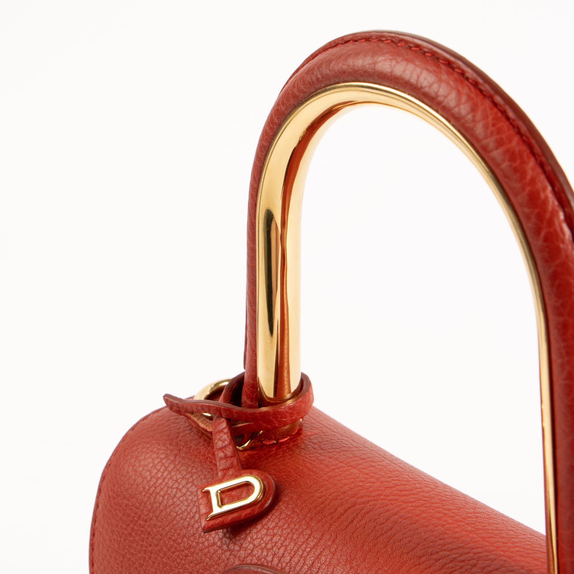 Shop the authentic Delvaux Scarlet Red Metal Glam Brillant Mini Bag on Labellov.com !
