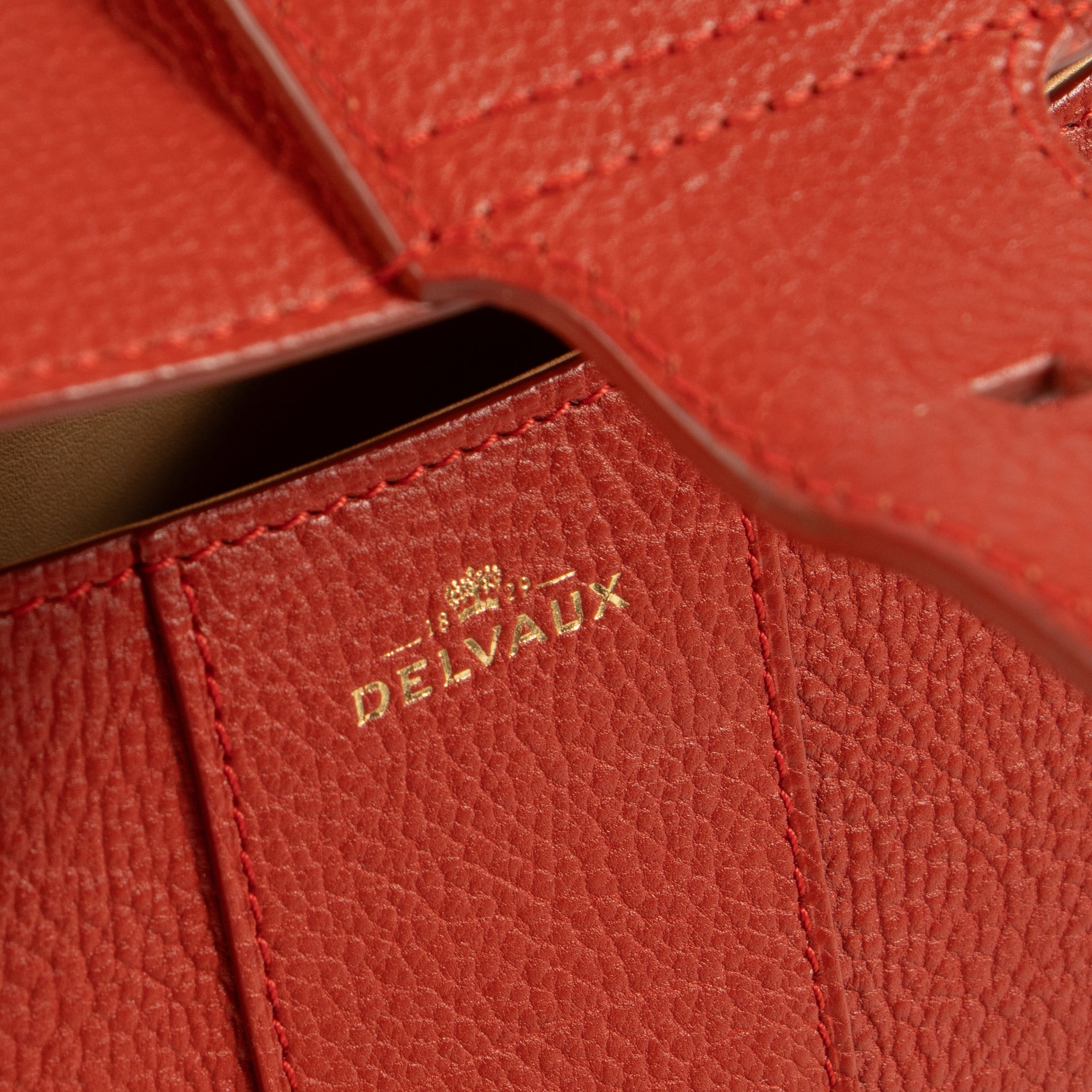 Shop the authentic Delvaux Scarlet Red Metal Glam Brillant Mini Bag on Labellov.com !