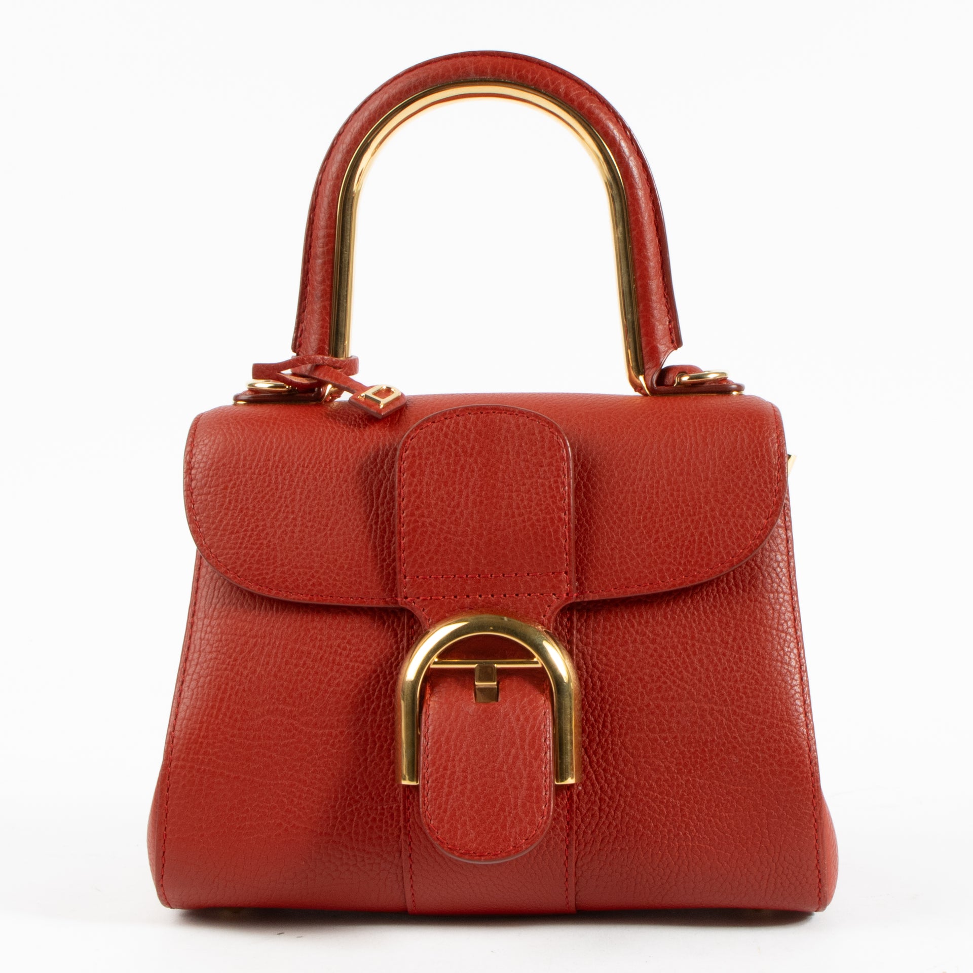 Shop the authentic Delvaux Scarlet Red Metal Glam Brillant Mini Bag on Labellov.com !