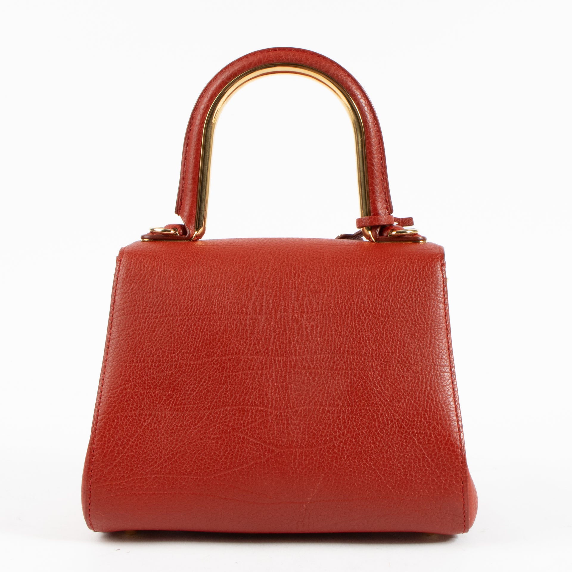 Shop the authentic Delvaux Scarlet Red Metal Glam Brillant Mini Bag on Labellov.com !