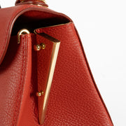 Shop the authentic Delvaux Scarlet Red Metal Glam Brillant Mini Bag on Labellov.com !