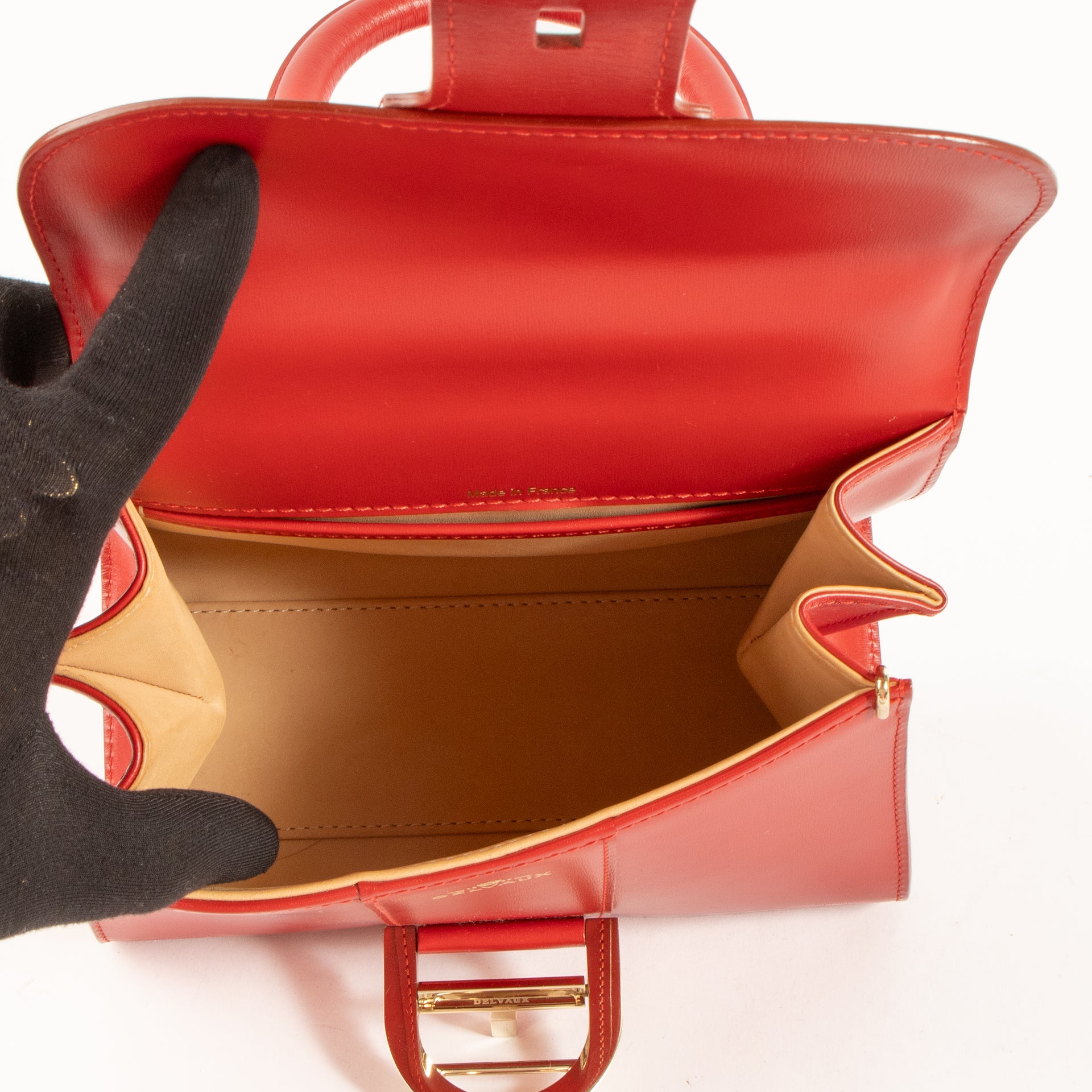 Delvaux Red Lipstick Brillant Mini Bag