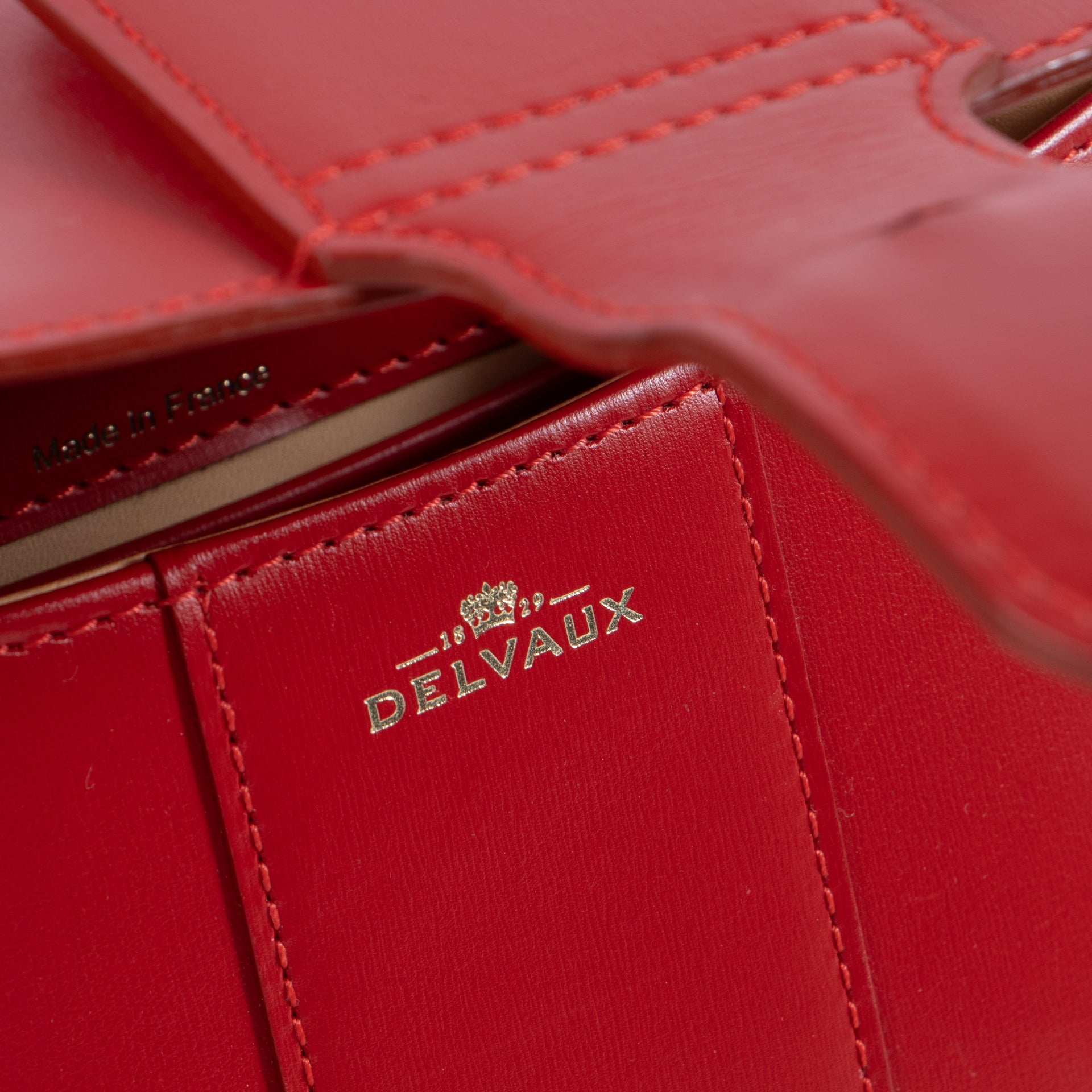 Delvaux Red Lipstick Brillant Mini Bag
