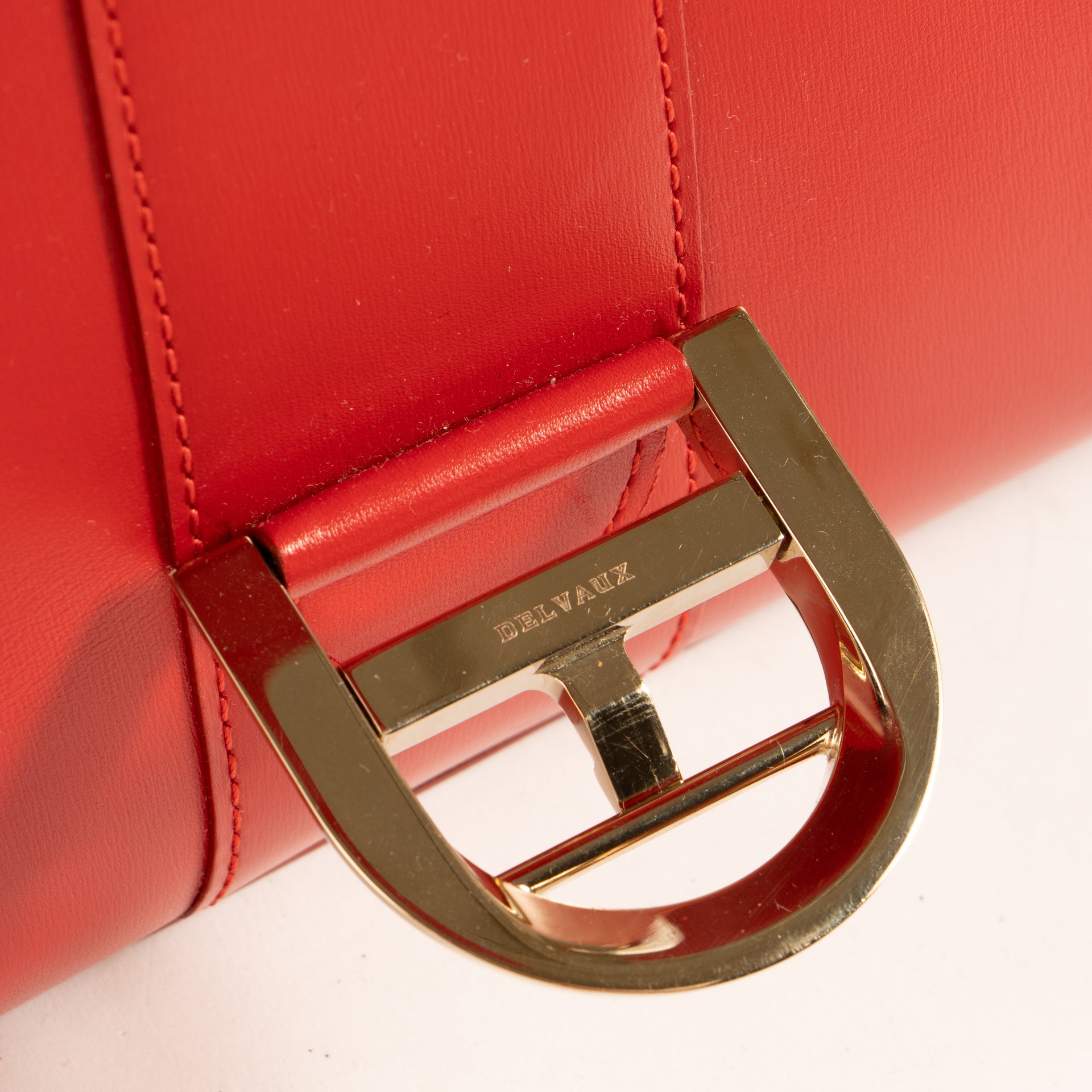 Delvaux Red Lipstick Brillant Mini Bag