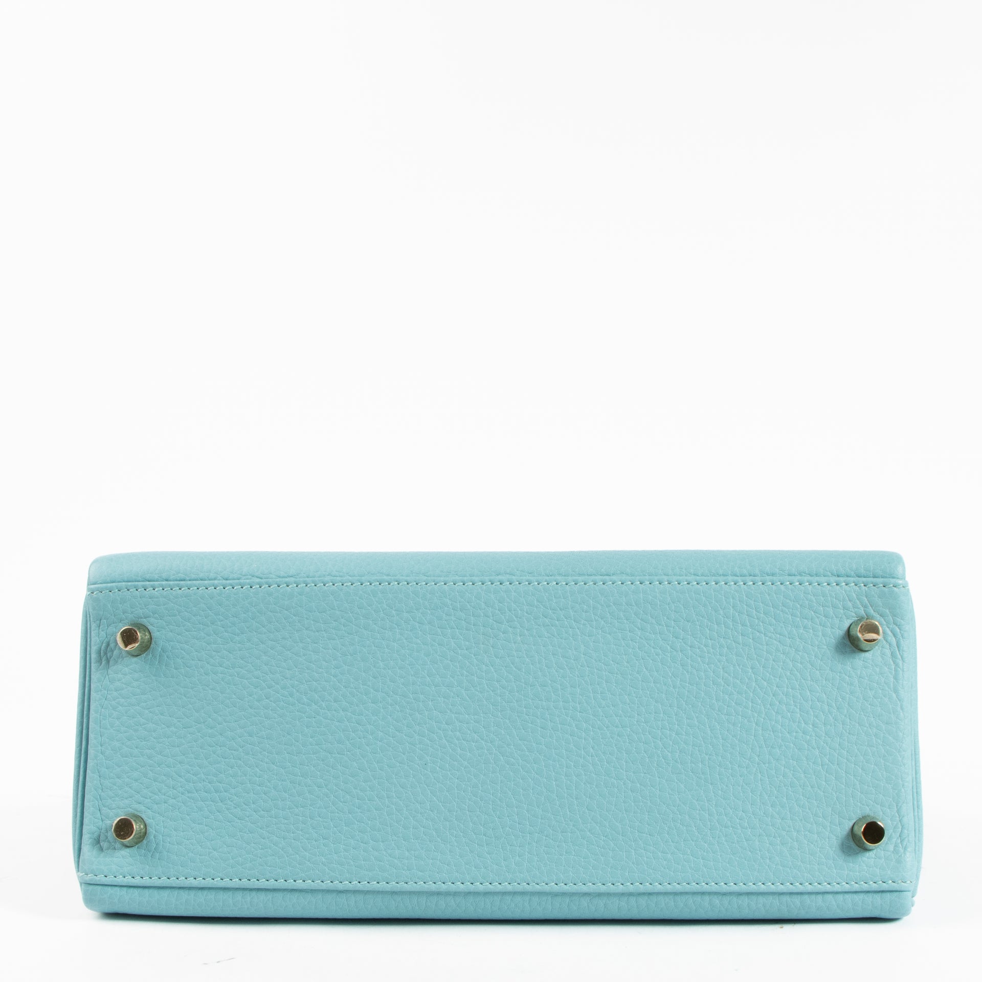 Hermès Kelly 28 Bleu Atoll Clemence GHW