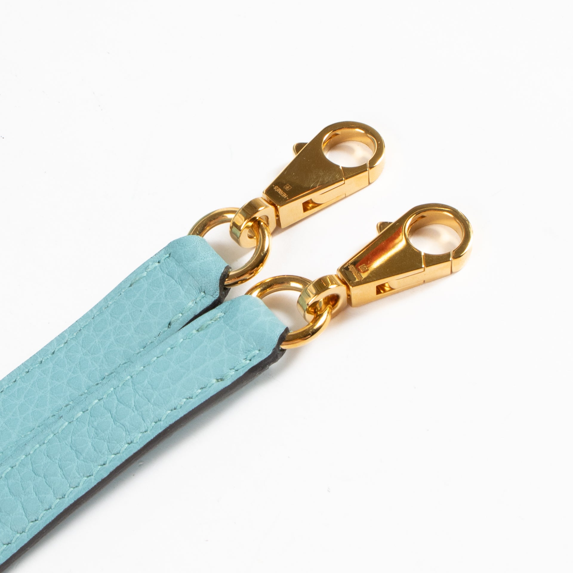 Hermès Kelly 28 Bleu Atoll Clemence GHW