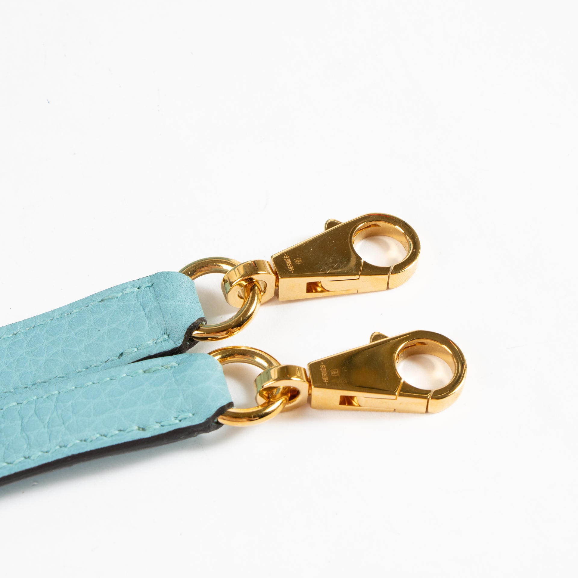 Hermès Kelly 28 Bleu Atoll Clemence GHW