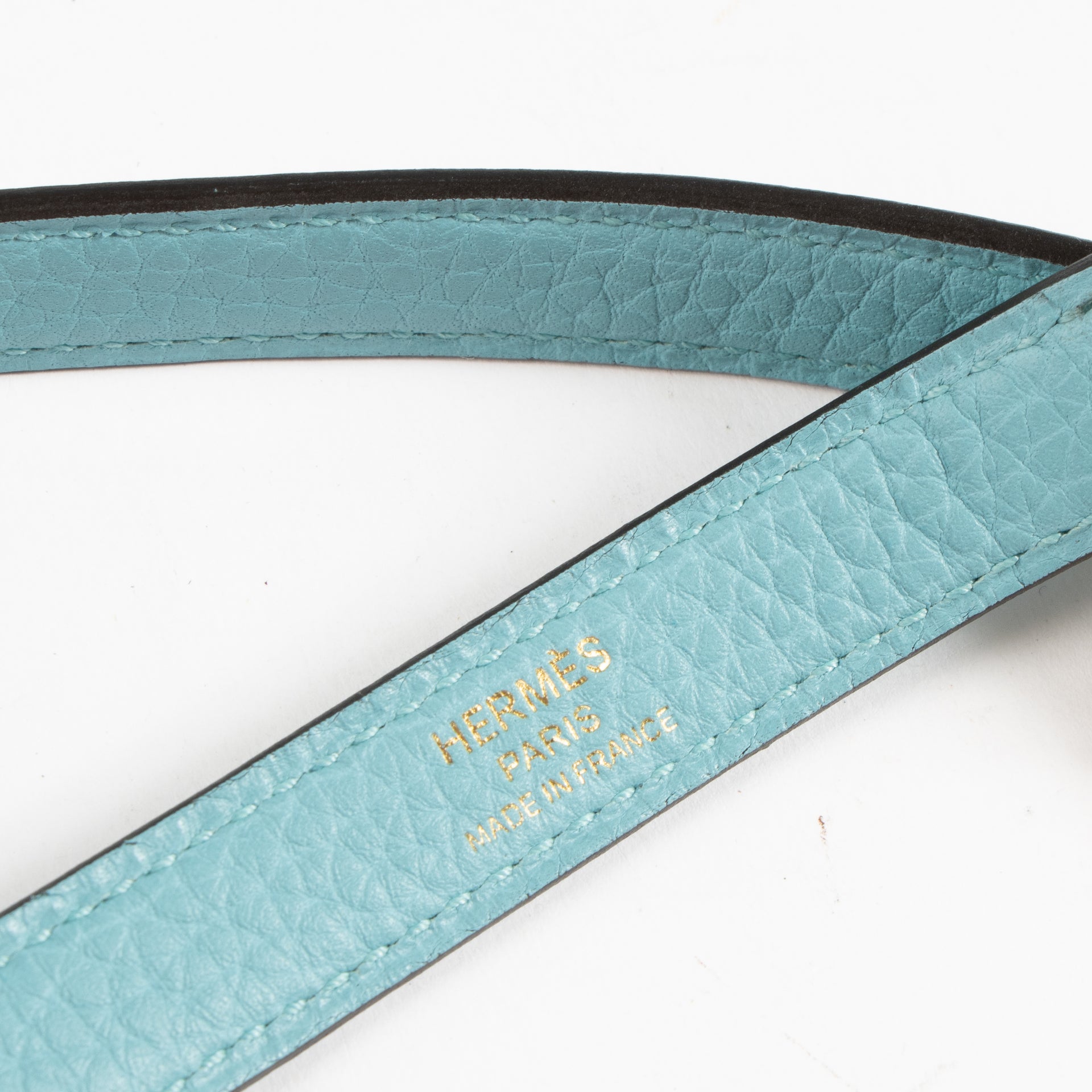 Hermès Kelly 28 Bleu Atoll Clemence GHW