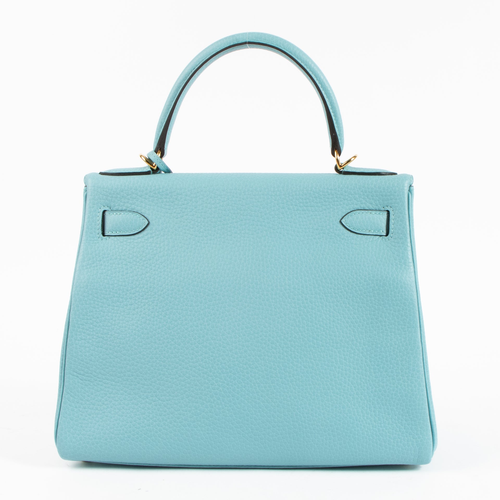 Hermès Kelly 28 Bleu Atoll Clemence GHW