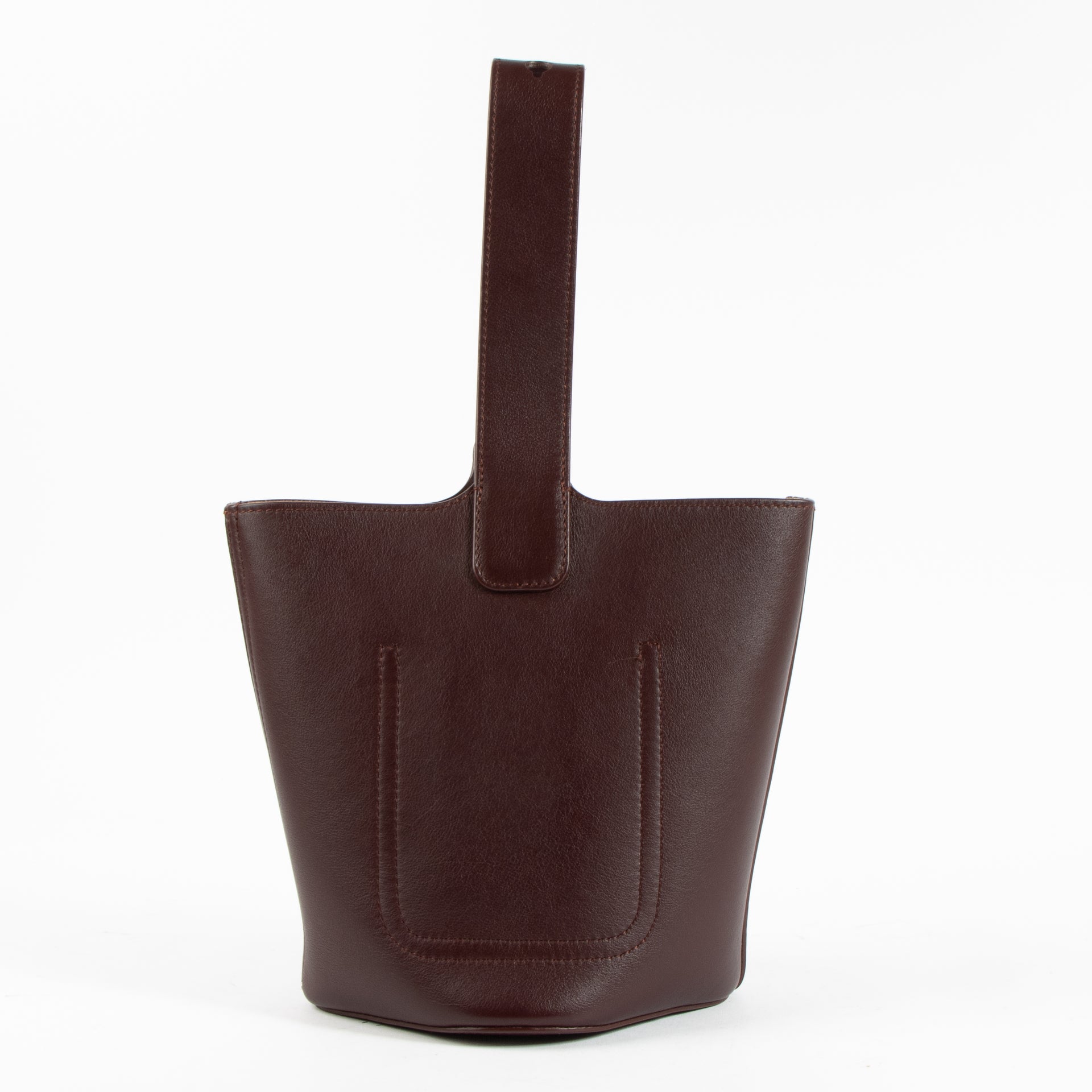 Loewe Burgundy Pebbled Mini Bucket Bag