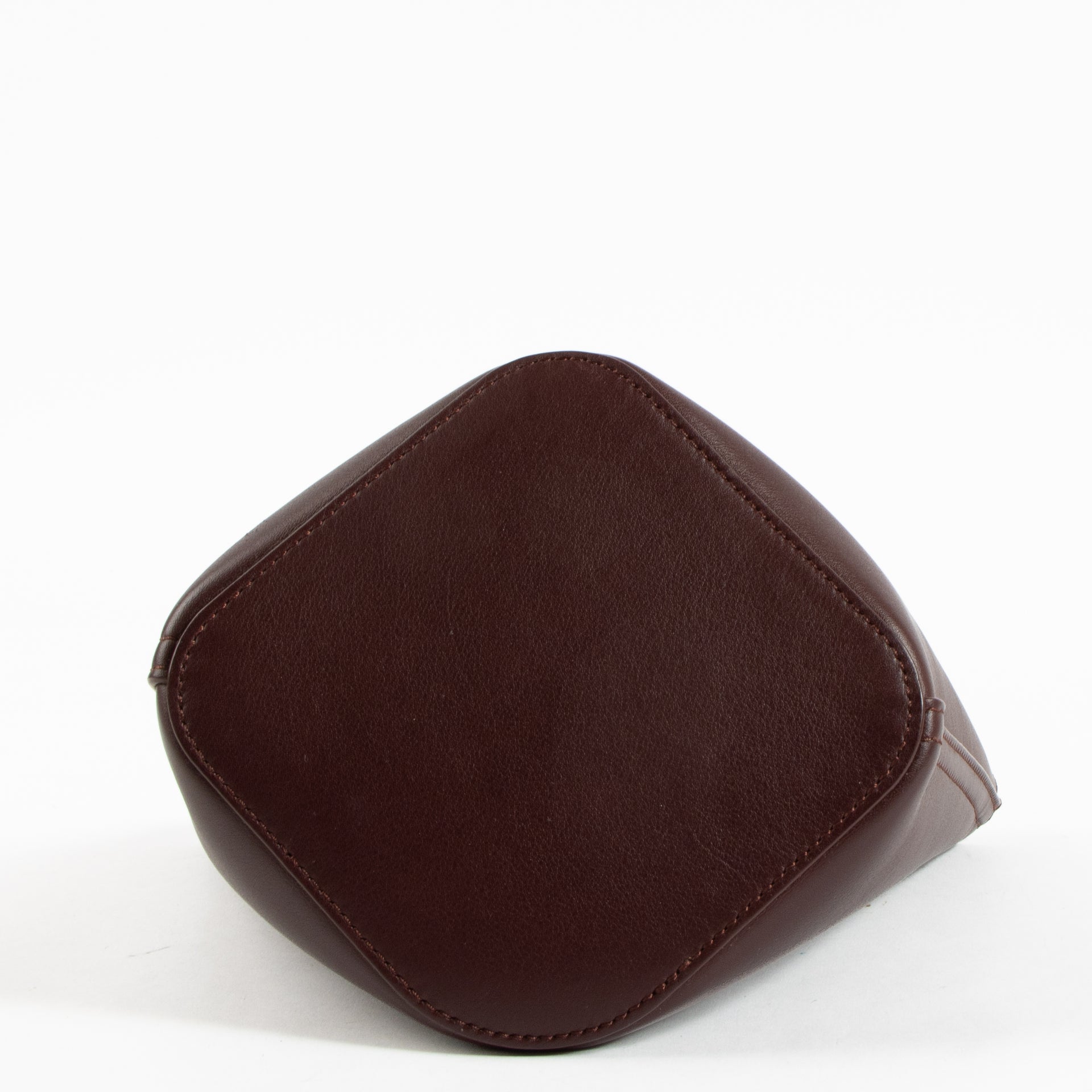 Loewe Burgundy Pebbled Mini Bucket Bag