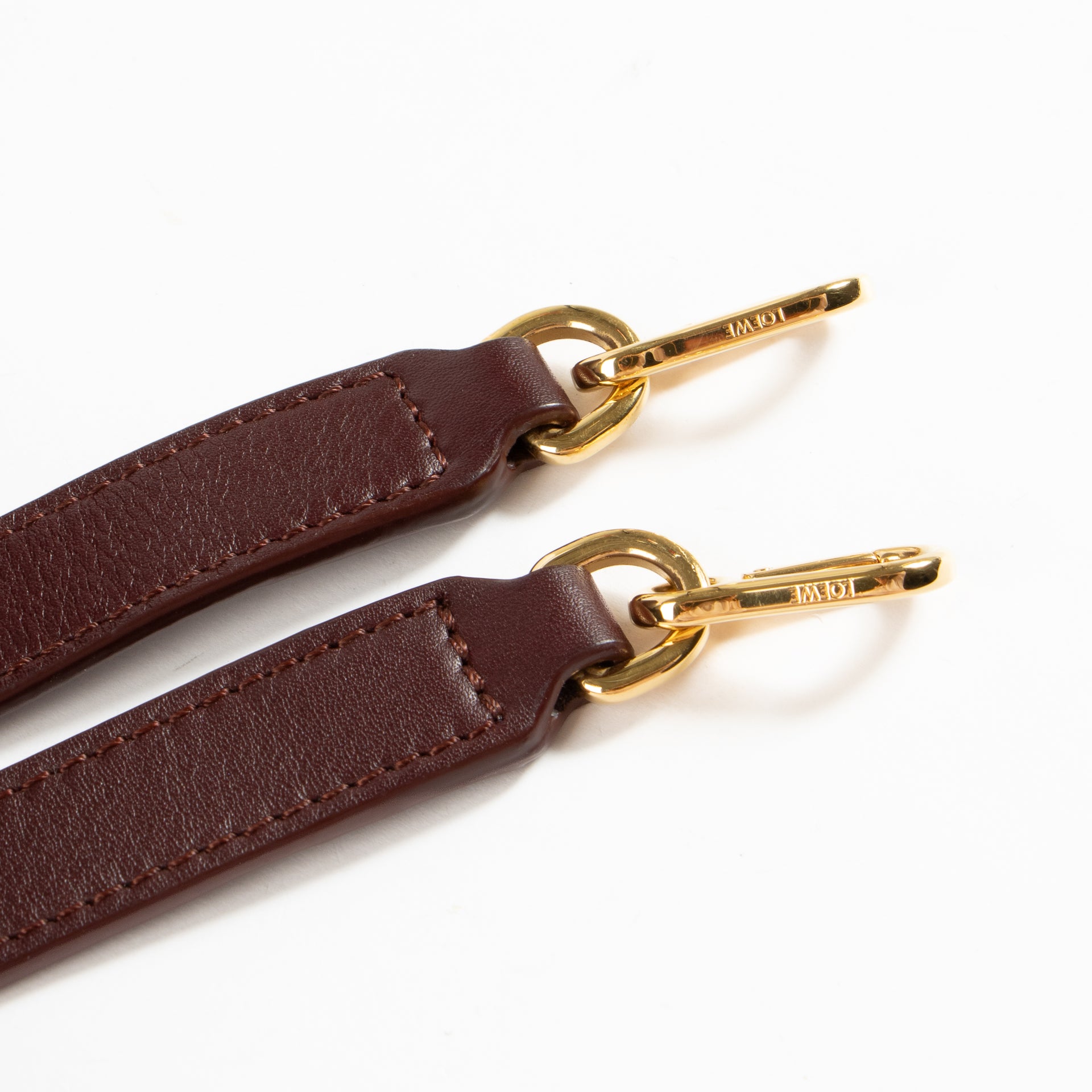 Loewe Burgundy Pebbled Mini Bucket Bag