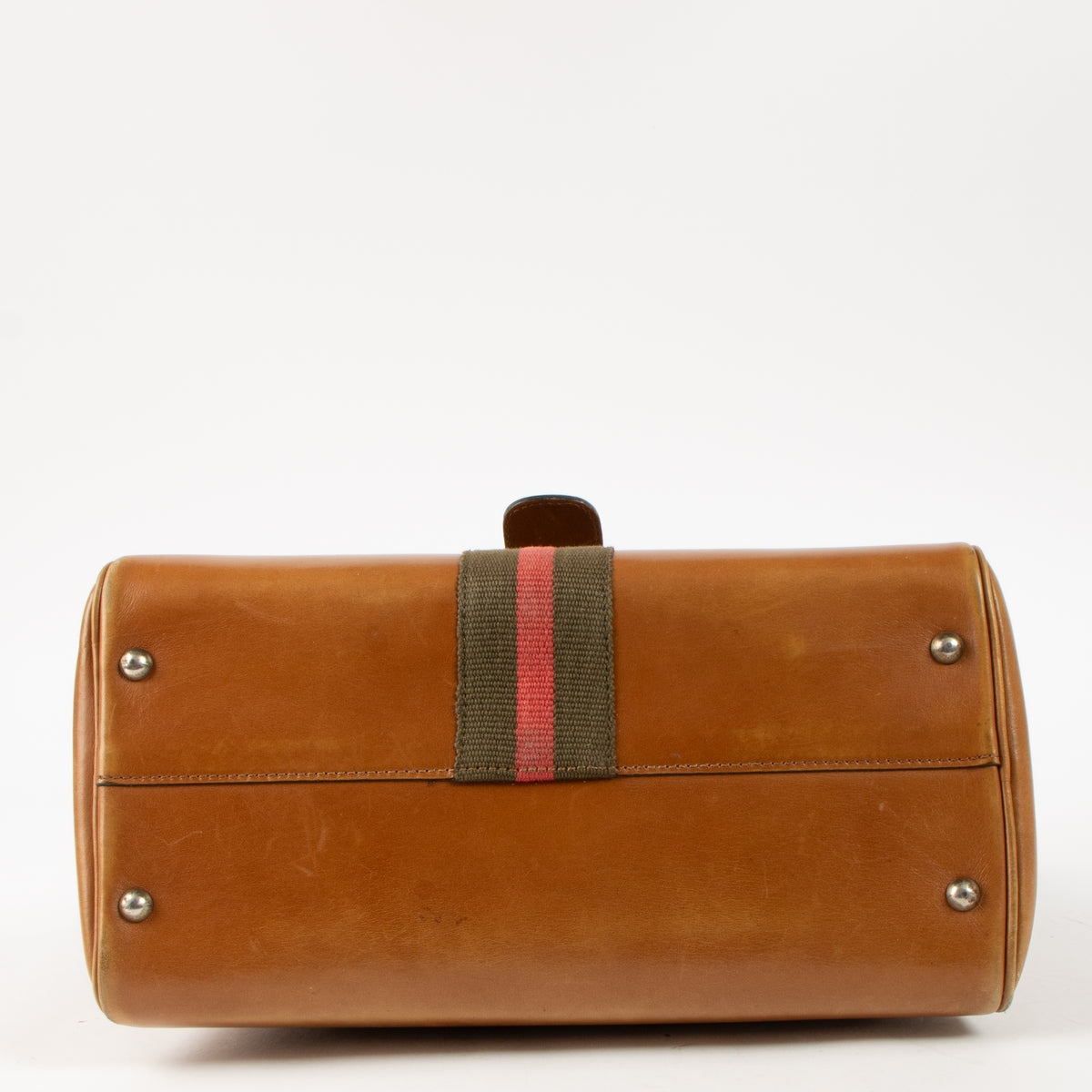 Shop this authentic Delvaux 1970s Camel Box Calf Striped Brillant MM Pre-loved on Labellov.com