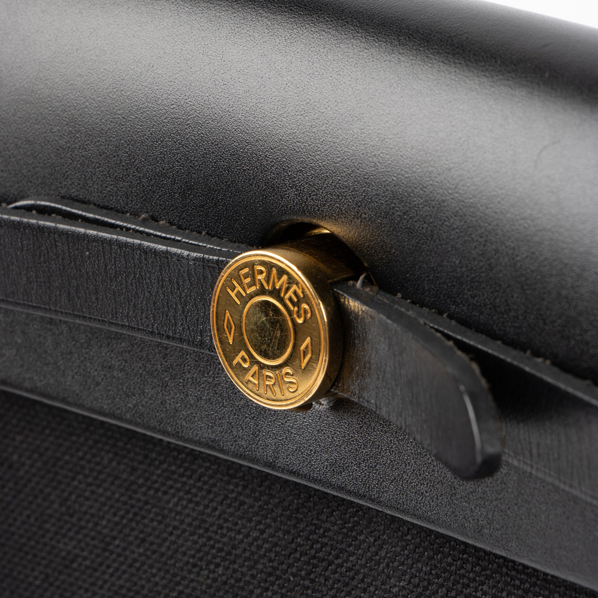 Hermès Herbag Zip 31 Black Toile Militaire/Hunter GHW