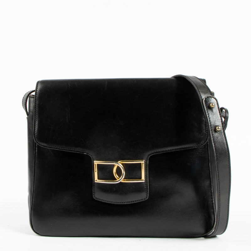 Shop authentic Delvaux Vintage Black Box Calf Shoulder Bag on Labellov.com.
