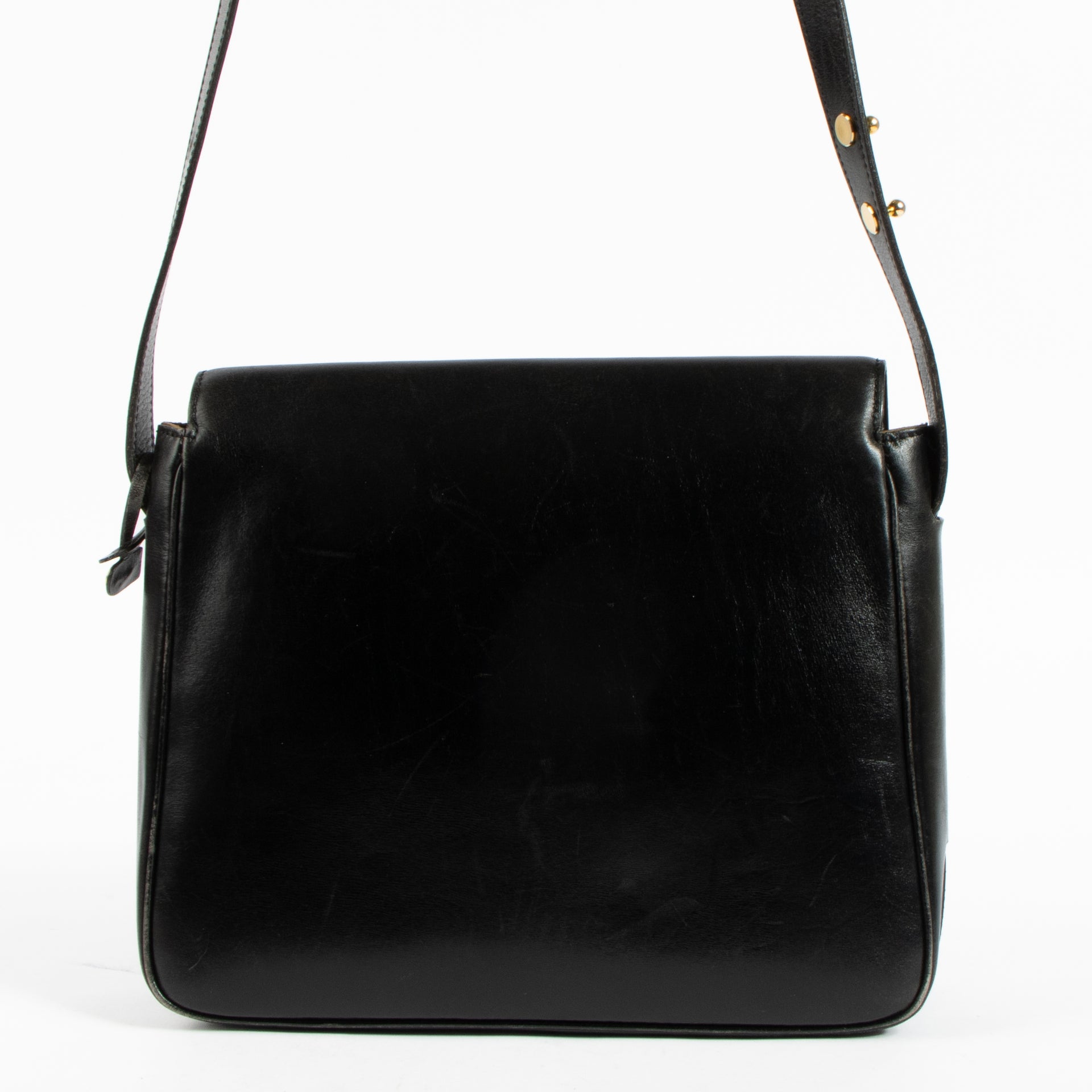 Shop authentic Delvaux Vintage Black Box Calf Shoulder Bag on Labellov.com.
