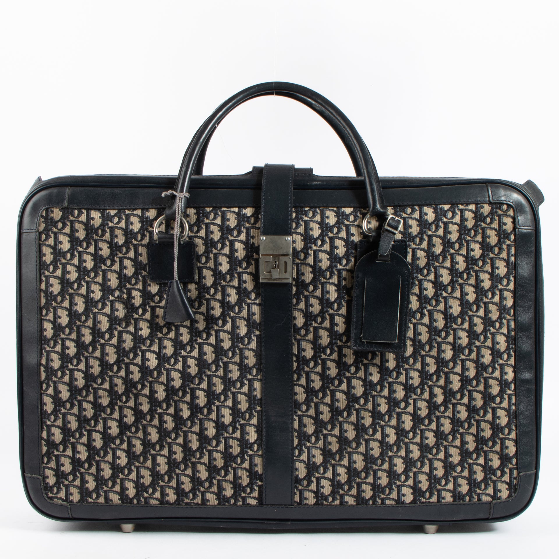 Christian Dior Vintage Blue Oblique Suitcase