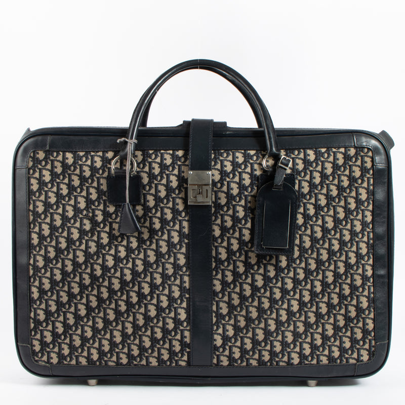 Christian Dior Vintage Blue Oblique Suitcase