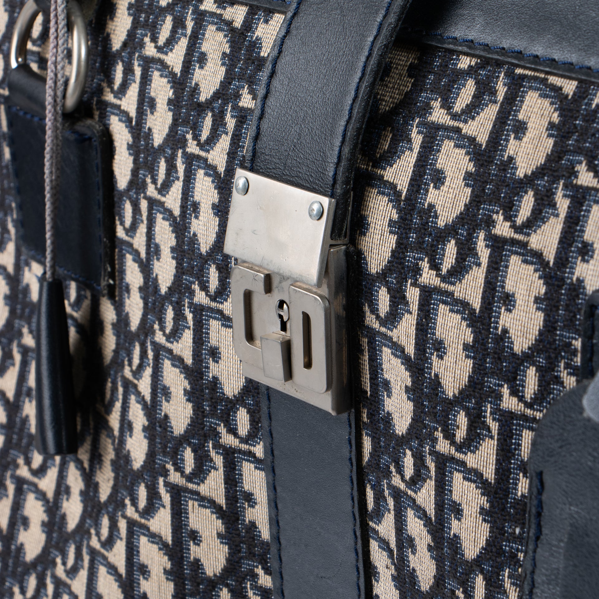 Christian Dior Vintage Blue Oblique Suitcase