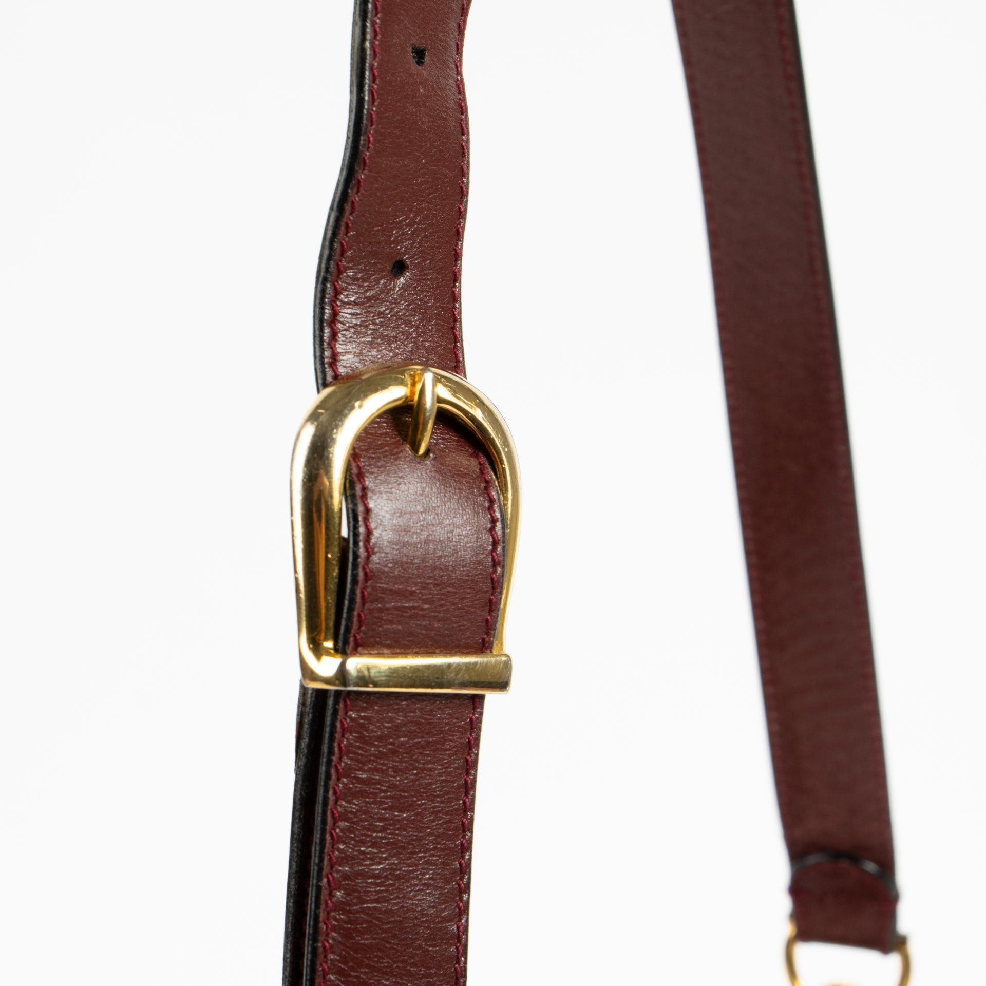 Gucci Vintage Burgundy Leather Shoulder Bag