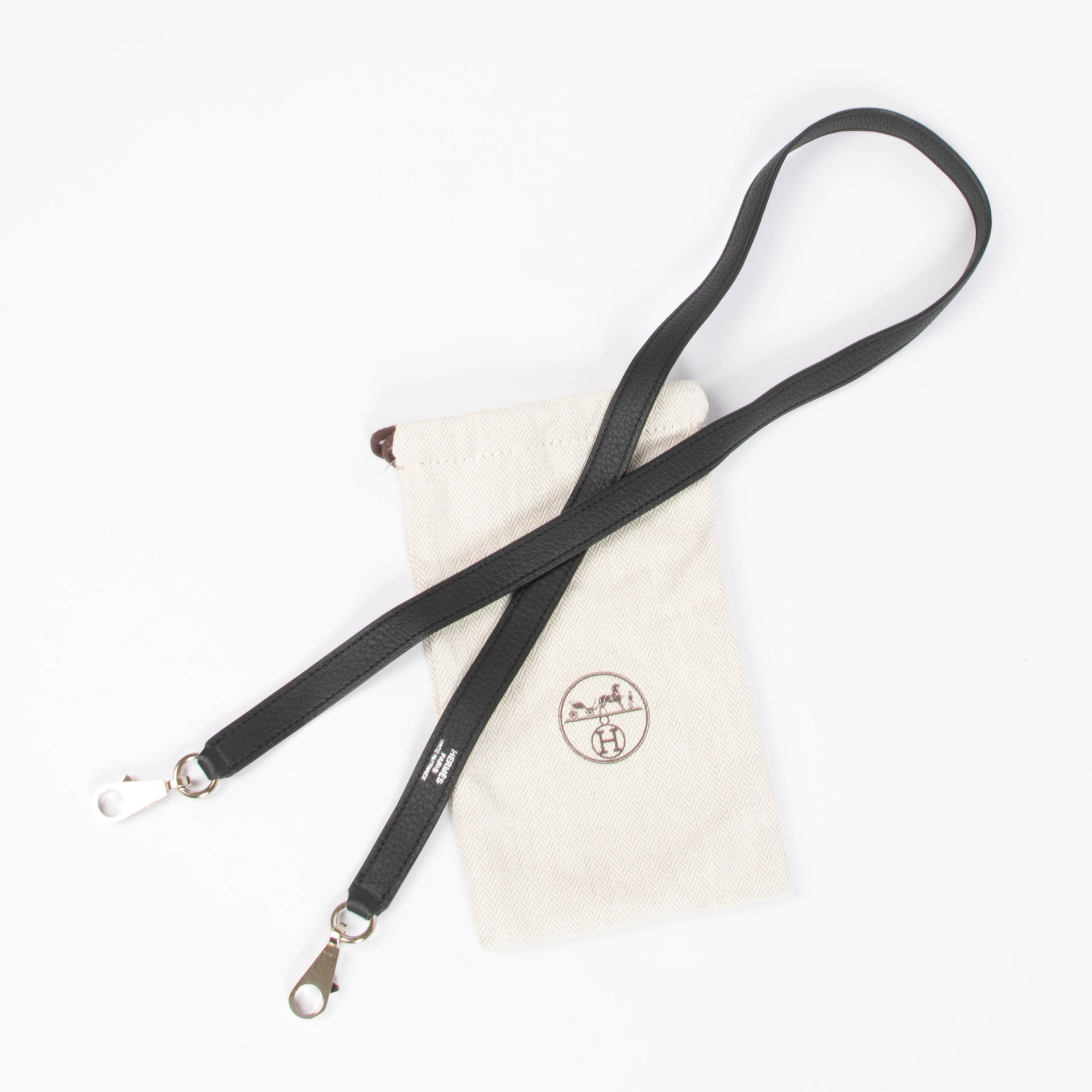 Hermes Black Togo Strap Kelly 85CM