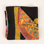 Shop this authentic Hermes Art des Steppes Black Silk 90 Scarf Pre-Loved on Labellov.com