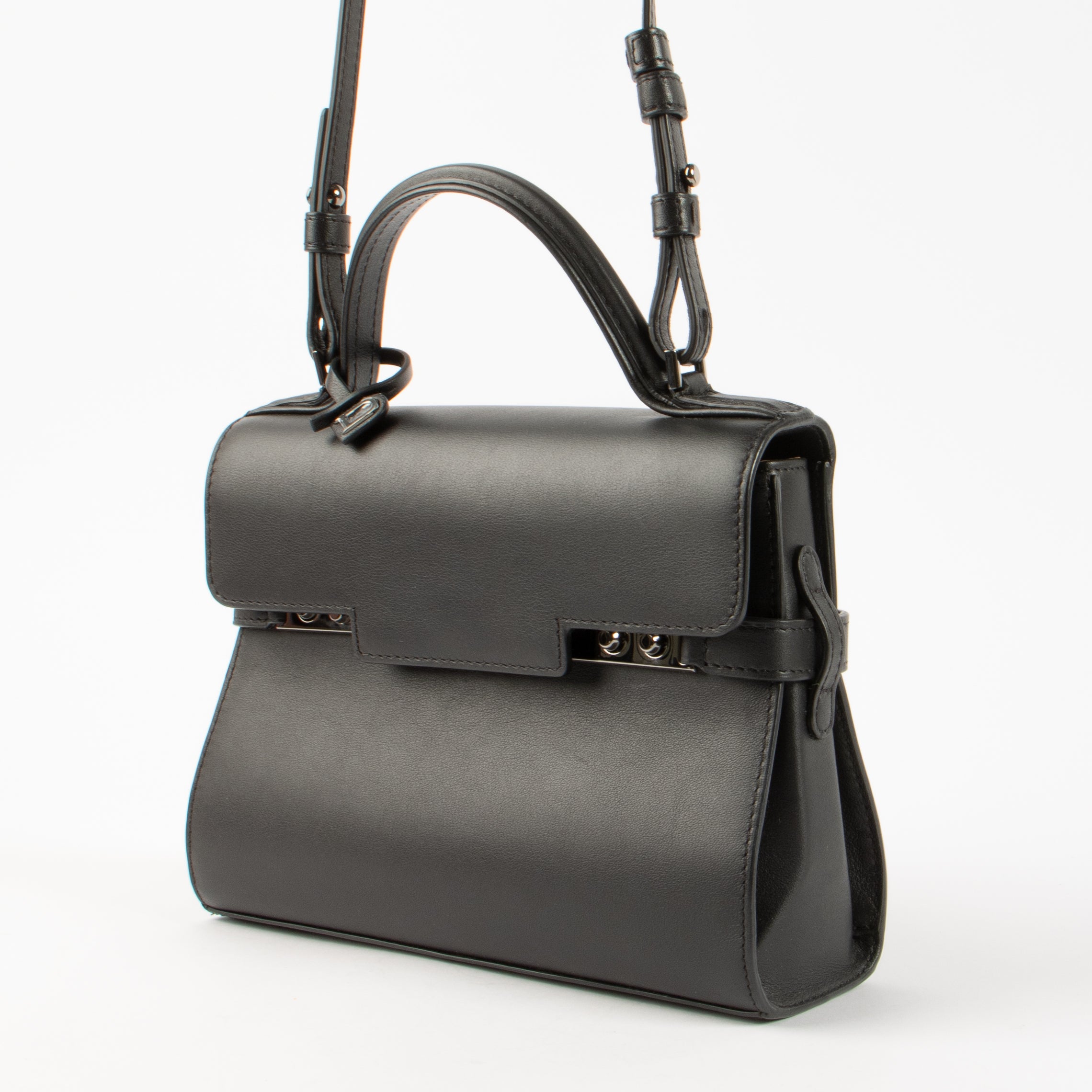 Delvaux All Black Calf Souple Tempête Mini Bag – Labellov