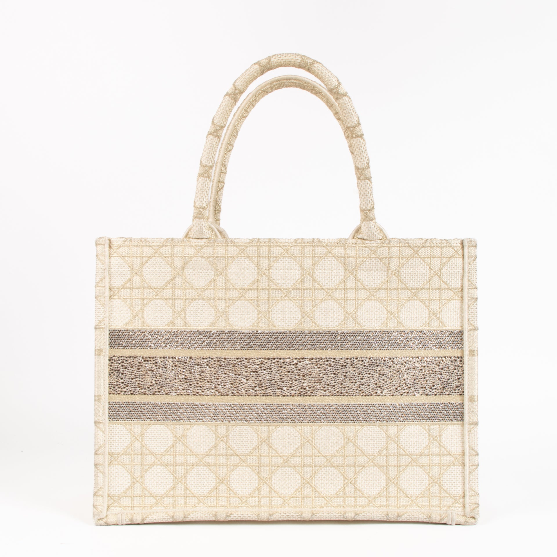 Christian Dior Crystal Dior Or Medium Book Tote Bag