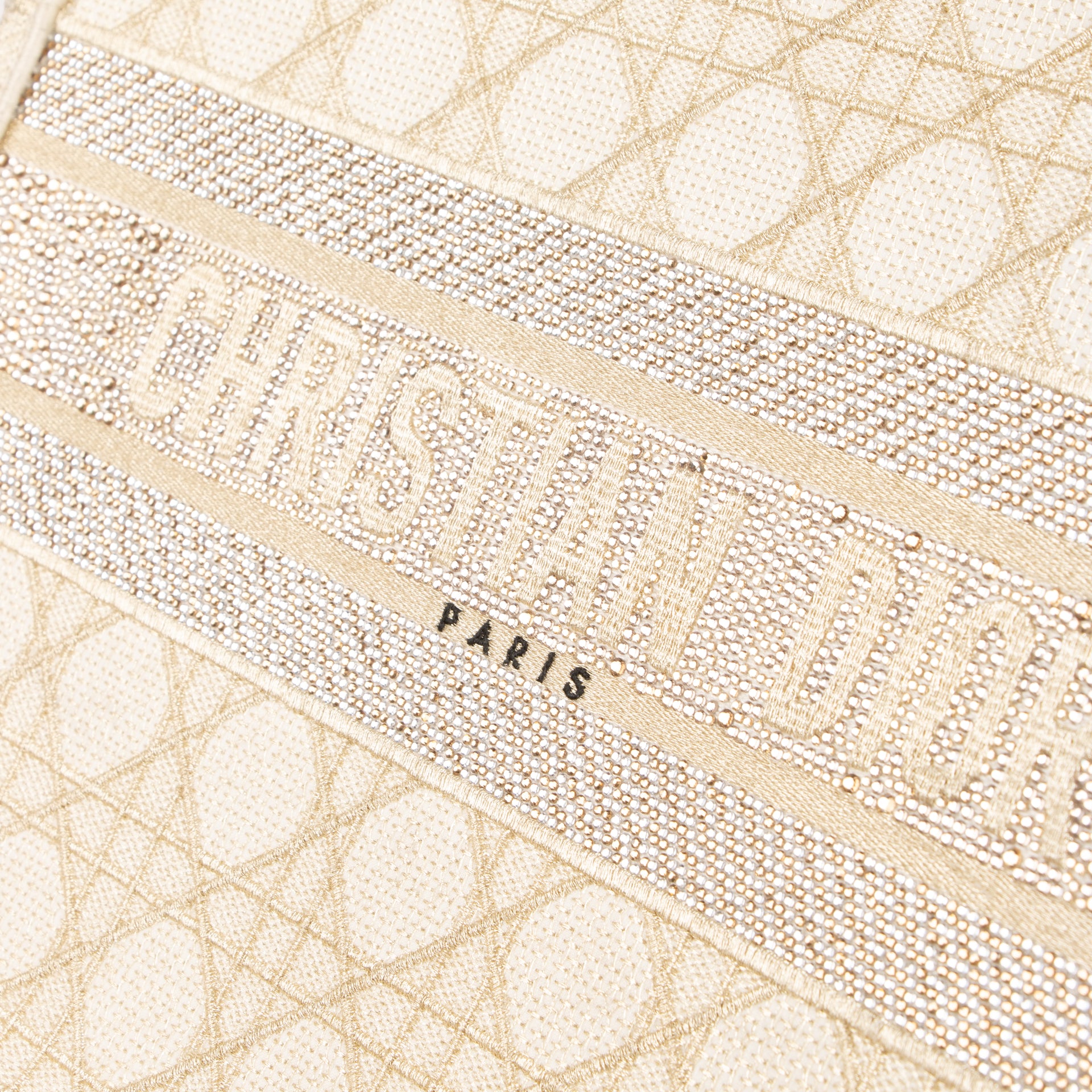 Christian Dior Crystal Dior Or Medium Book Tote Bag