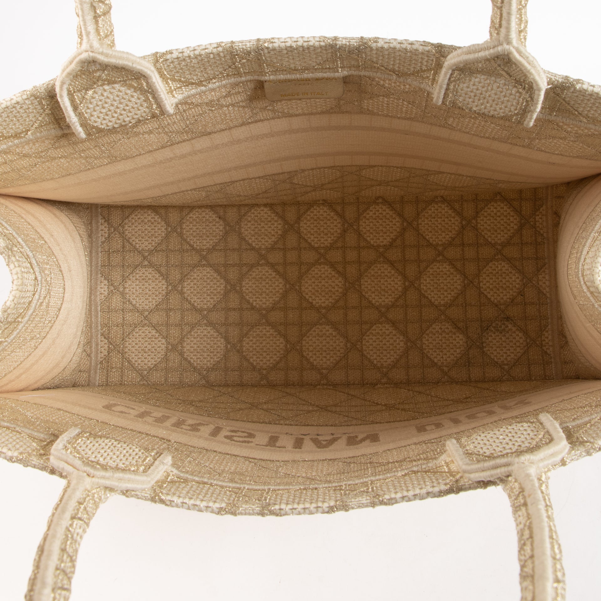 Christian Dior Crystal Dior Or Medium Book Tote Bag
