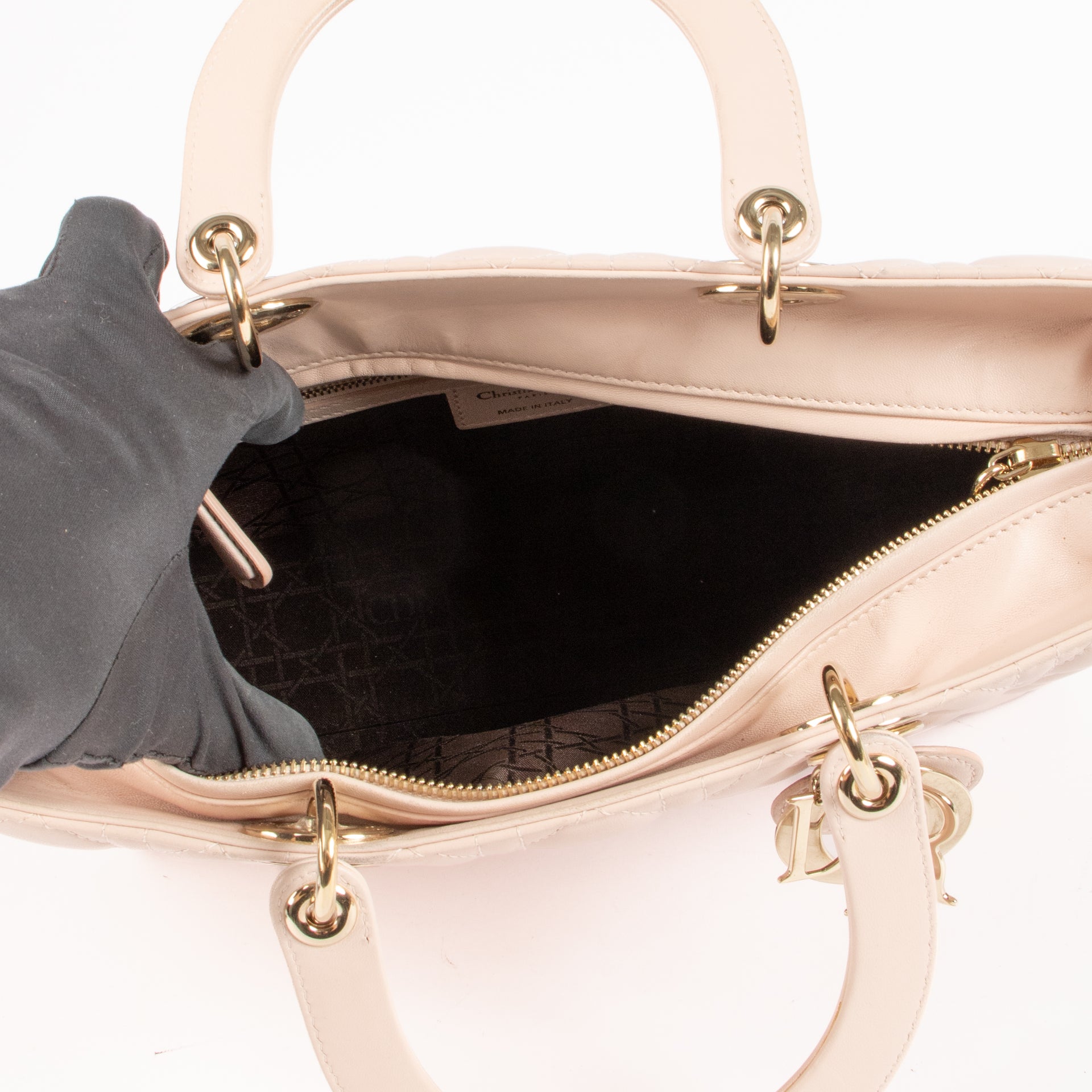 Christian Dior Pink Cannage Large Lady Dior Bag