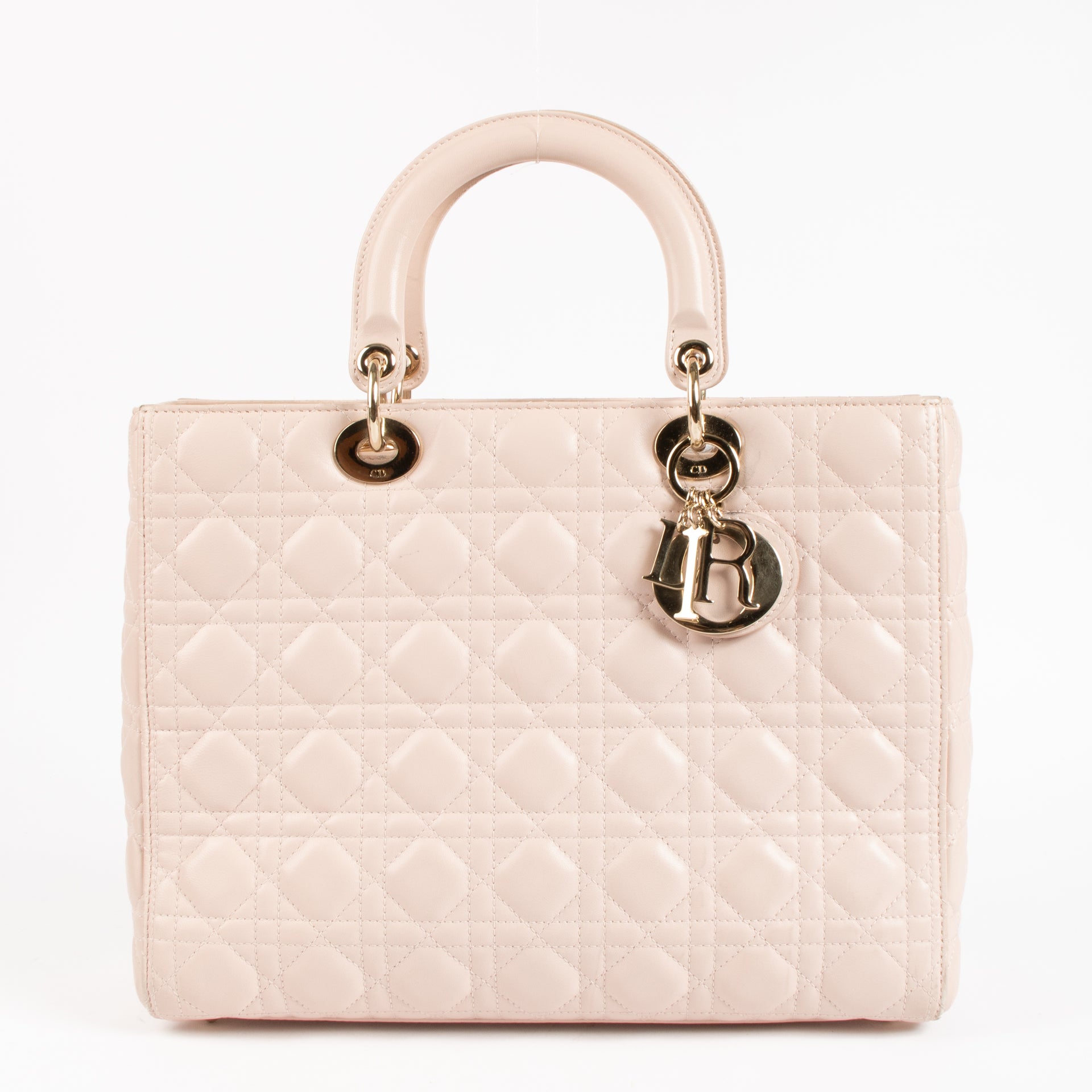 Christian Dior Pink Cannage Large Lady Dior Bag