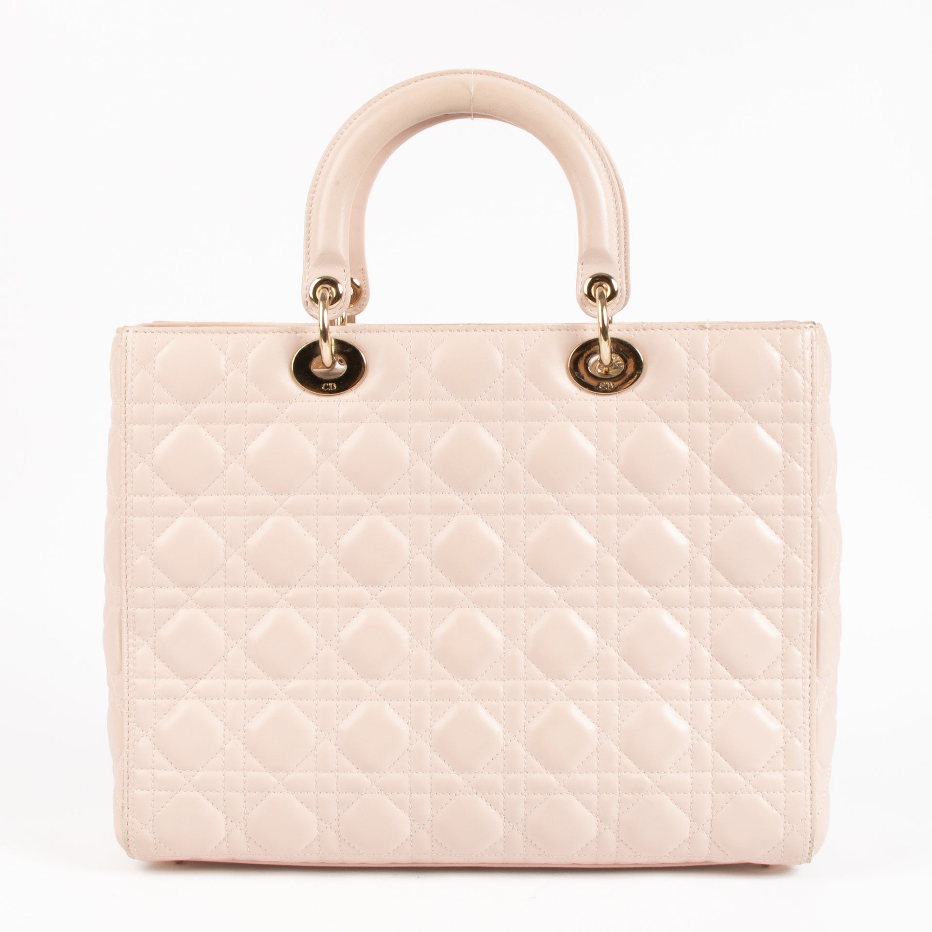 Christian Dior Pink Cannage Large Lady Dior Bag