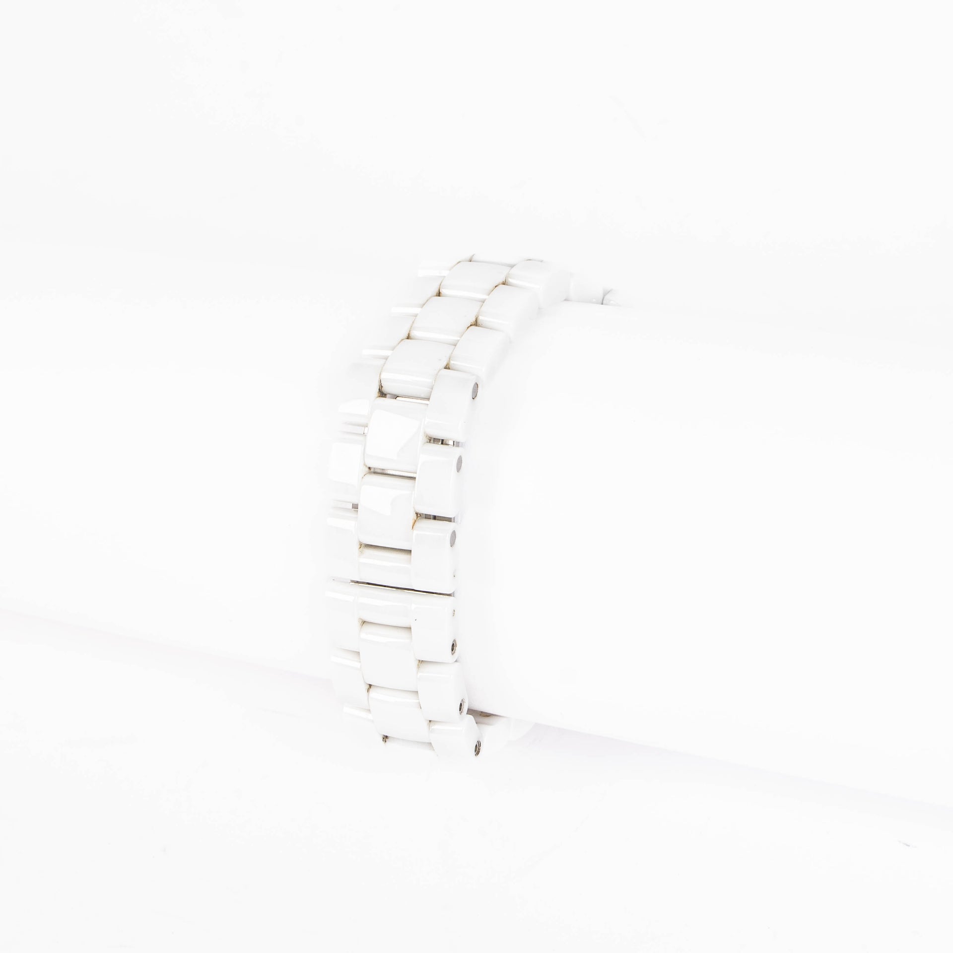 Chanel White Ceramic Diamond J12 38mm Watch